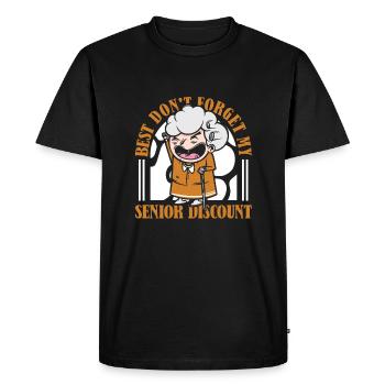 Pension de retraité drôle - T-shirt Premium bio Homme - noir - Devant - Nico (187cm)
