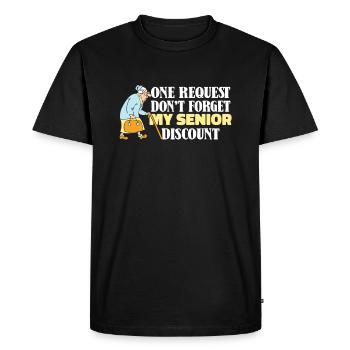 Pension de retraité drôle - T-shirt Premium bio Homme - noir - Devant - Nico (187cm)
