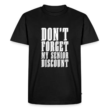 Pensioner Pension Funny - Men's Premium Organic T-Shirt - black - Front - Nico (187cm)