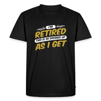 Pensioner Pension Funny - Men's Premium Organic T-Shirt - black - Front - Nico (187cm)