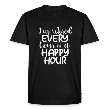 Pension de pensionné - T-shirt Premium bio Homme - noir - Devant - Nico (187cm)