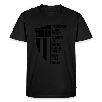 Boy Scout Cool - Men's Premium Organic T-Shirt - black - Front - Nico (187cm)
