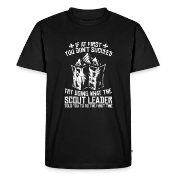 Éclaireur - T-shirt Premium bio Homme - noir - Devant - Nico (187cm)