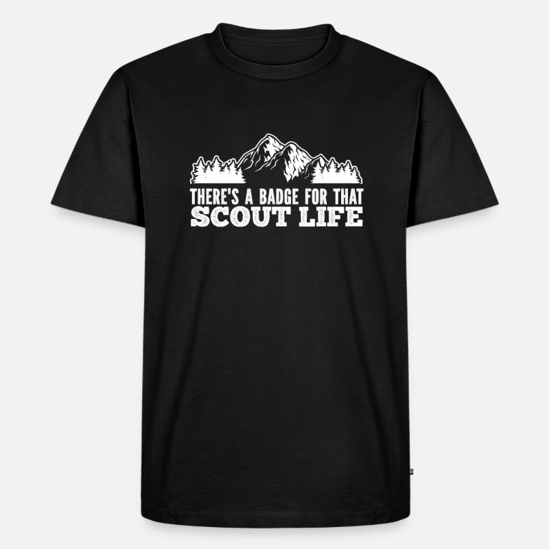 Pfadfinder Abzeichen - Männer Premium Bio T-Shirt - Schwarz