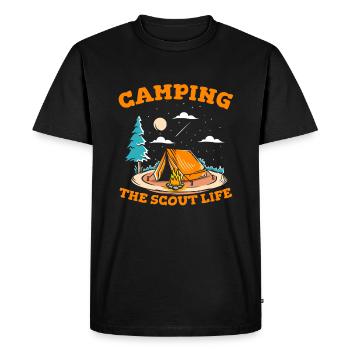 Boy Scout Cool - Men's Premium Organic T-Shirt - black - Front - Nico (187cm)
