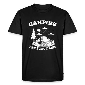 Éclaireur - T-shirt Premium bio Homme - noir - Devant - Nico (187cm)