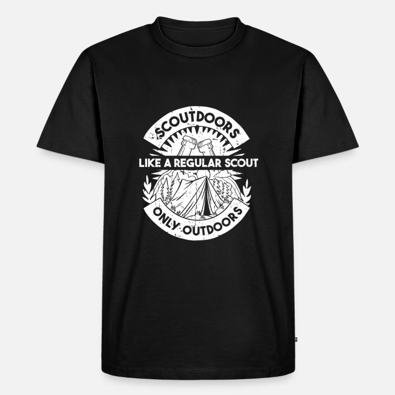Pfadfinder Abenteuer - Männer Premium Bio T-Shirt - Schwarz