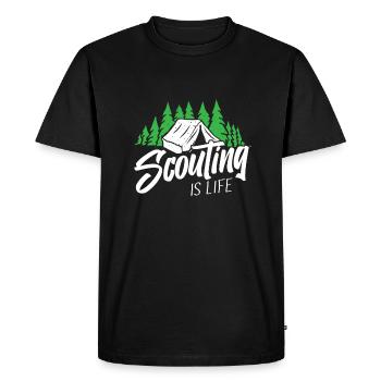 Éclaireur - T-shirt Premium bio Homme - noir - Devant - Nico (187cm)