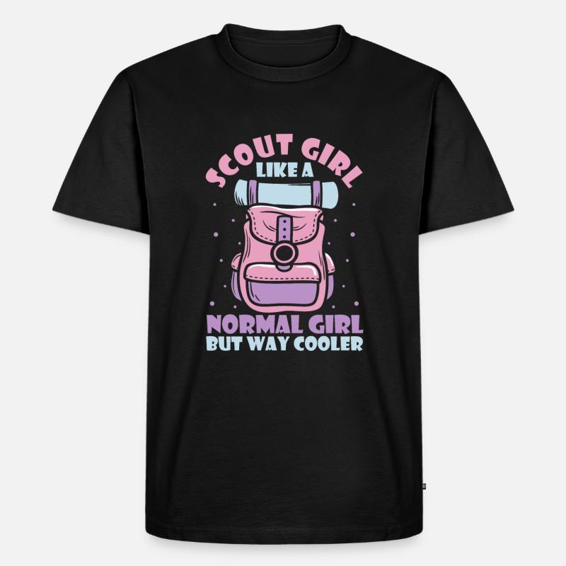 Pfadfinder Mädchen - Männer Premium Bio T-Shirt - Schwarz