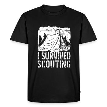 Éclaireur - T-shirt Premium bio Homme - noir - Devant - Nico (187cm)