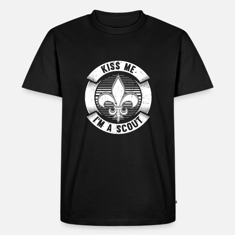 Pfadfinder - Männer Premium Bio T-Shirt - Schwarz