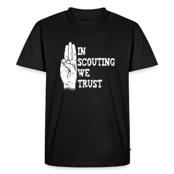 Éclaireur - T-shirt Premium bio Homme - noir - Devant - Nico (187cm)