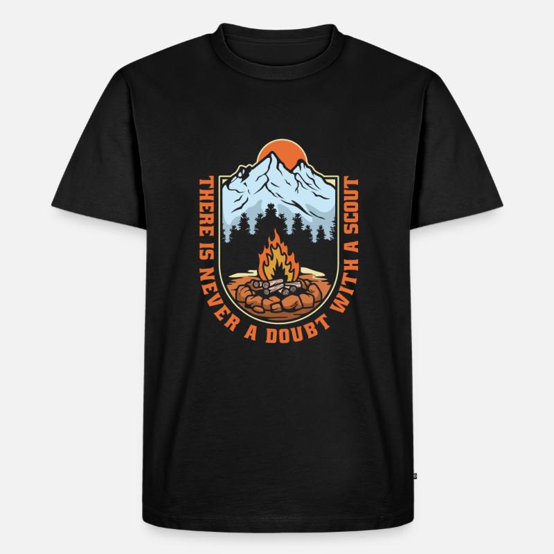 Pfadfinder Lustig - Männer Premium Bio T-Shirt - Schwarz