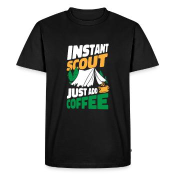 Caféine scoute - T-shirt Premium bio Homme - noir - Devant - Nico (187cm)