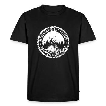 Éclaireur - T-shirt Premium bio Homme - noir - Devant - Nico (187cm)