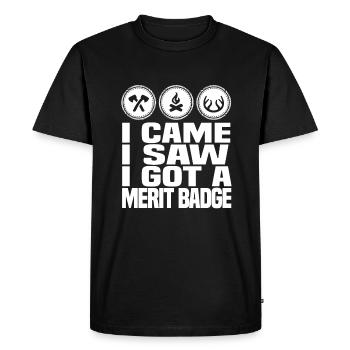 Insigne scout - T-shirt Premium bio Homme - noir - Devant - Nico (187cm)