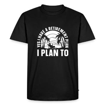 Pensioner Pension Funny - Men's Premium Organic T-Shirt - black - Front - Nico (187cm)