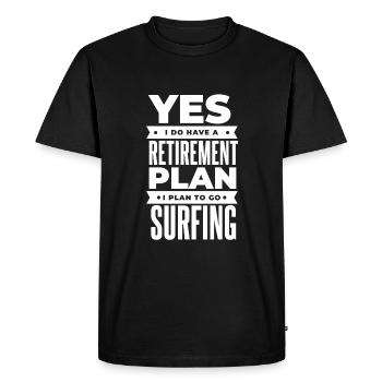 Pension de pensionné - T-shirt Premium bio Homme - noir - Devant - Nico (187cm)