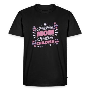Maman Maman Drôle Maman à temps partiel Maman - T-shirt Premium bio Homme - noir - Devant - Nico (187cm)