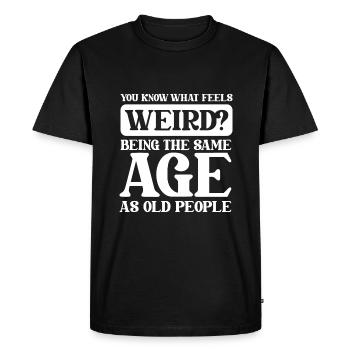 Humour noir Drôle - T-shirt Premium bio Homme - noir - Devant - Nico (187cm)