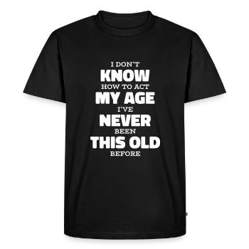 Humour noir drôle - T-shirt Premium bio Homme - noir - Devant - Nico (187cm)
