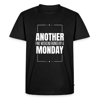 Humour noir drôle - T-shirt Premium bio Homme - noir - Devant - Nico (187cm)