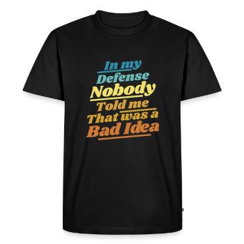 black humor - Men's Premium Organic T-Shirt - black - Front - Nico (187cm)