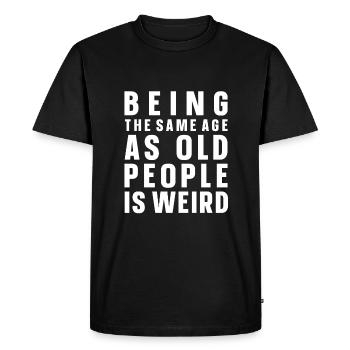 humour noir - T-shirt Premium bio Homme - noir - Devant - Nico (187cm)