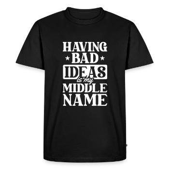 Humour noir drôle - T-shirt Premium bio Homme - noir - Devant - Nico (187cm)