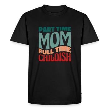 Maman Maman Drôle Maman à temps partiel Maman - T-shirt Premium bio Homme - noir - Devant - Nico (187cm)