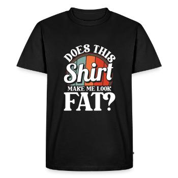 Humour noir Cette chemise me fait-elle paraître grosse - T-shirt Premium bio Homme - noir - Devant - Nico (187cm)