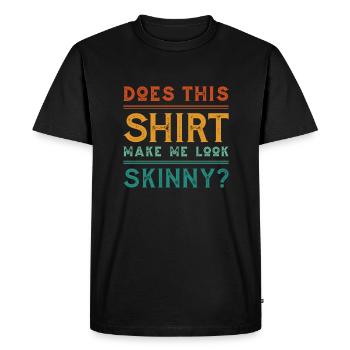 Humour noir mince - T-shirt Premium bio Homme - noir - Devant - Nico (187cm)