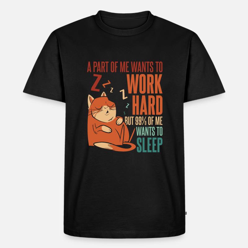 Katze - Männer Premium Bio T-Shirt - Schwarz