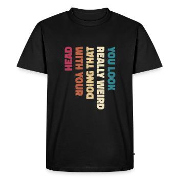 Humour noir drôle - T-shirt Premium bio Homme - noir - Devant - Nico (187cm)