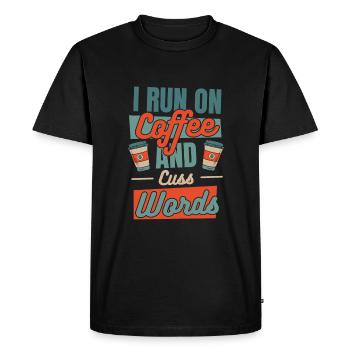 Black Humor Coffee - Men's Premium Organic T-Shirt - black - Front - Nico (187cm)