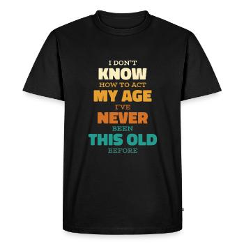 Humour noir - T-shirt Premium bio Homme - noir - Devant - Nico (187cm)