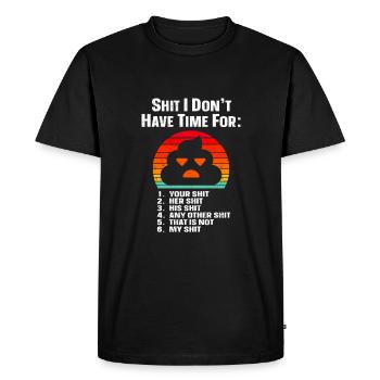 Humour noir - T-shirt Premium bio Homme - noir - Devant - Nico (187cm)