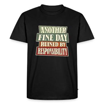 Humour noir Drôle - T-shirt Premium bio Homme - noir - Devant - Nico (187cm)
