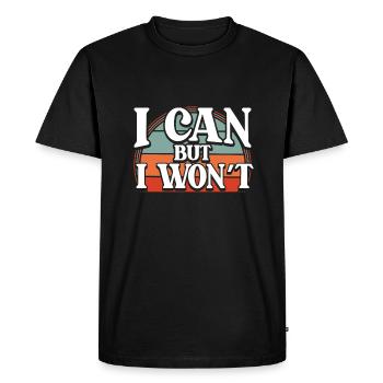 Humour noir - T-shirt Premium bio Homme - noir - Devant - Nico (187cm)