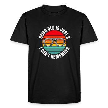 Humour noir drôle - T-shirt Premium bio Homme - noir - Devant - Nico (187cm)