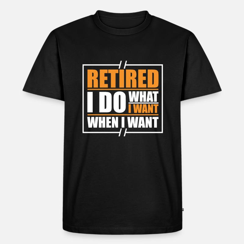 Rentner Rente Lustig - Männer Premium Bio T-Shirt - Schwarz