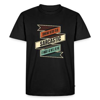 Black humor - Men's Premium Organic T-Shirt - black - Front - Nico (187cm)