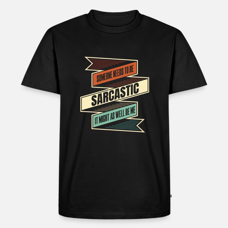 Schwarzer Humor - Männer Premium Bio T-Shirt - Schwarz