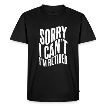 Pensioner pension funny - Men's Premium Organic T-Shirt - black - Front - Nico (187cm)