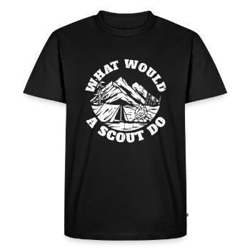 Éclaireur - T-shirt Premium bio Homme - noir - Devant - Nico (187cm)