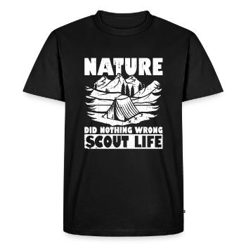 Éclaireur - T-shirt Premium bio Homme - noir - Devant - Nico (187cm)