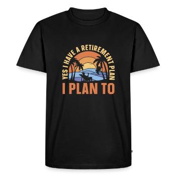 Pensioner pension funny - Men's Premium Organic T-Shirt - black - Front - Nico (187cm)