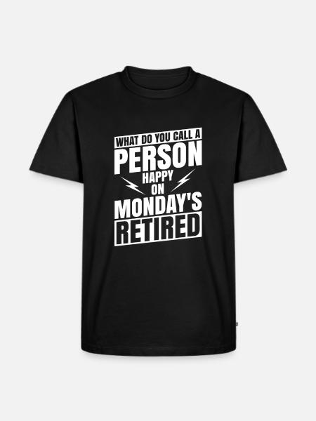 Pensioner pension - Men's Premium Organic T-Shirt - black