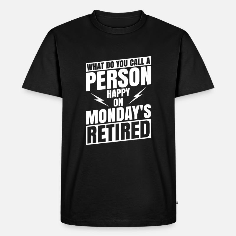 Rentner Rente - Männer Premium Bio T-Shirt - Schwarz