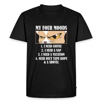 Cat Humor - Men's Premium Organic T-Shirt - black - Front - Nico (187cm)